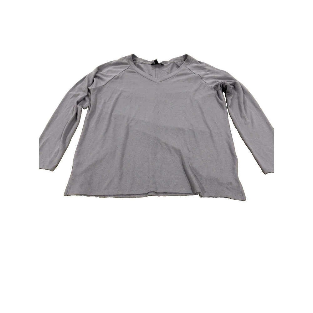 Banana Republic V-Neck Top Size L Lavender Purple Long Sleeve Stretch